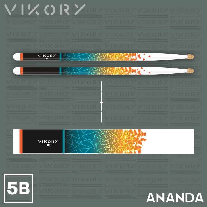 Design des baguettes de batterie VIKORY ANANDA 5B