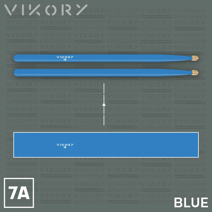 Design de la paire de baguettes de batterie Blue 7A (bleues)