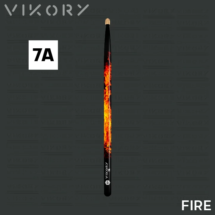 Baguette de batterie Fire 7A - sur fond noir