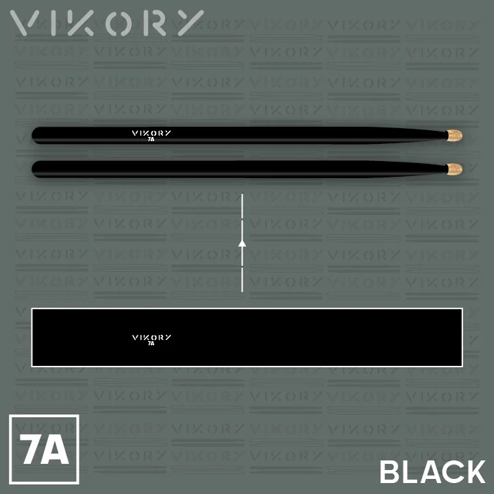 Design des baguettes de batterie VIKORY BLACK 7A