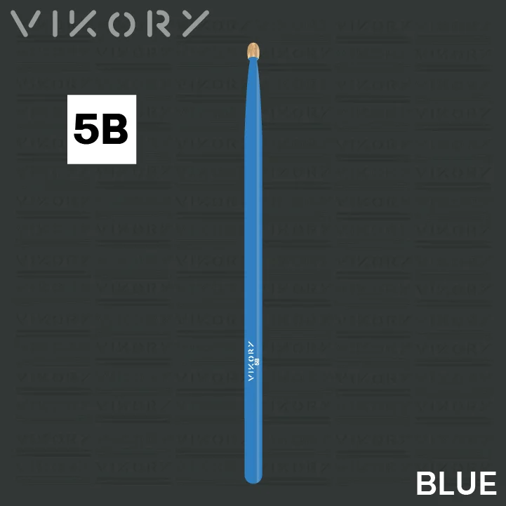 Baguette de batterie Blue 5B (bleues) - sur fond noir