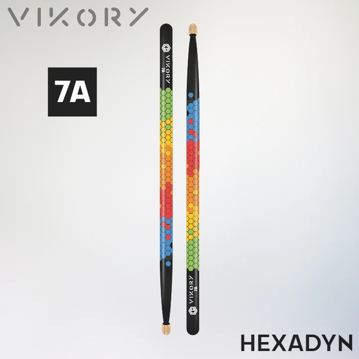 Baguettes de batterie VIKORY HEXADYN 7A
