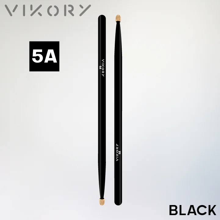 Baguettes de batterie VIKORY BLACK 5A