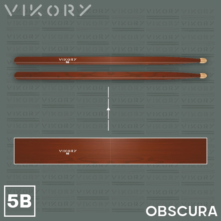 Design de la paire de baguettes de batterie Obscura 5B
